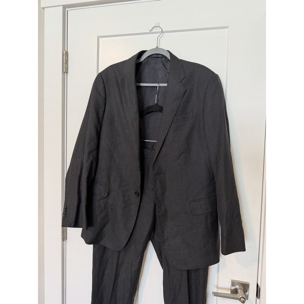 Giorgio Armani Men's Grey Wool & Silk Two Piece Suit SOFT LINE Size 50R Gray - Picture 2 of 16